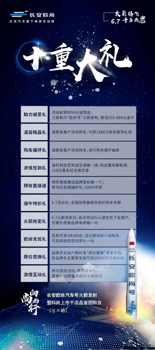 品鉴欧尚科尚主动挡，助力“长安欧尚汽车号”火箭发射