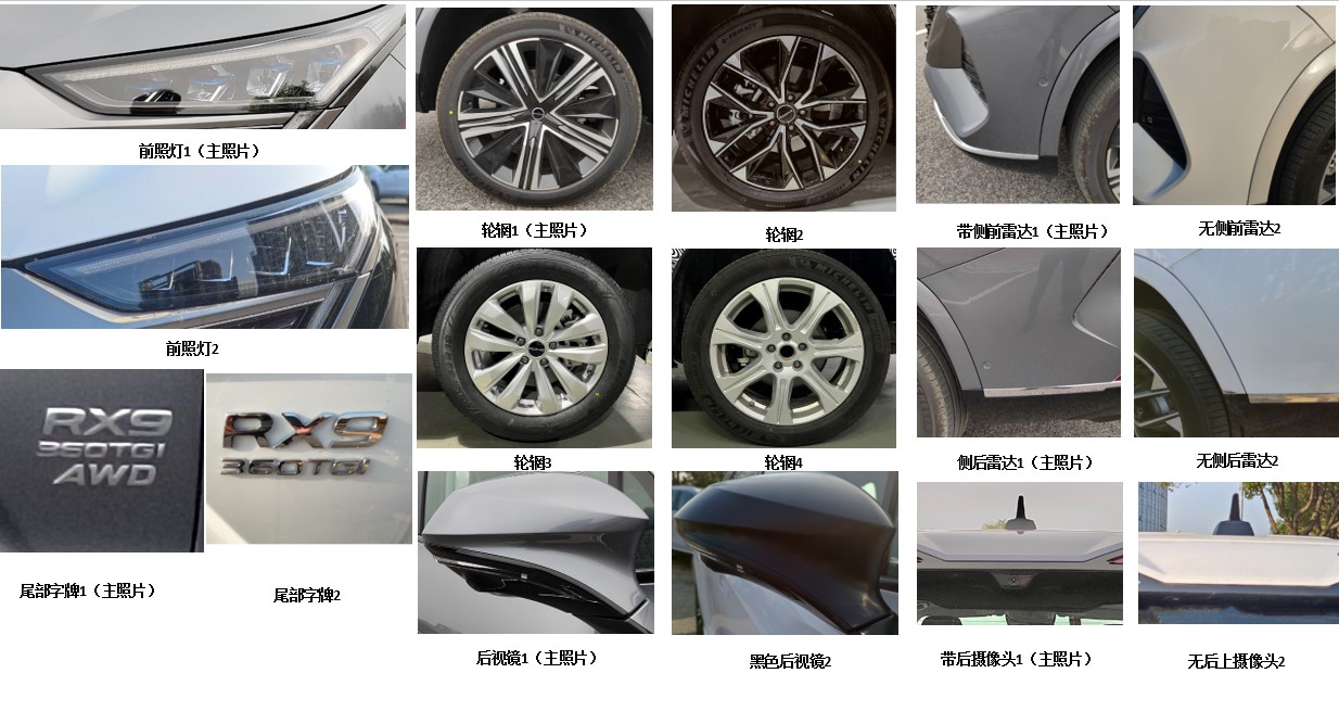 荣威全新中大型SUV RX9实车图曝光 竞争领克09