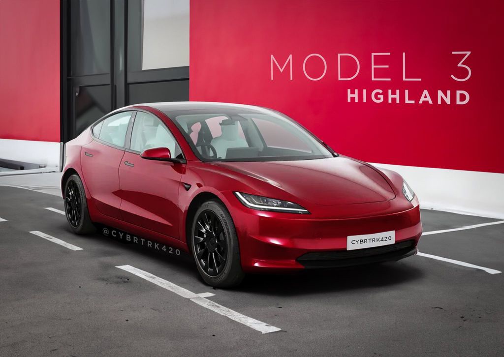 特斯拉改款Model 3曝光 采用新运动轮毂