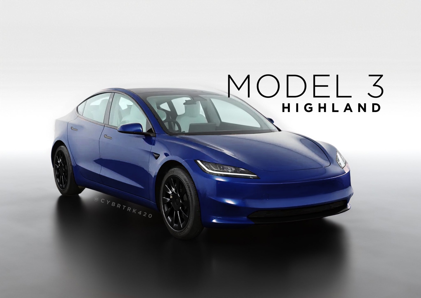 特斯拉改款Model 3曝光 采用新运动轮毂